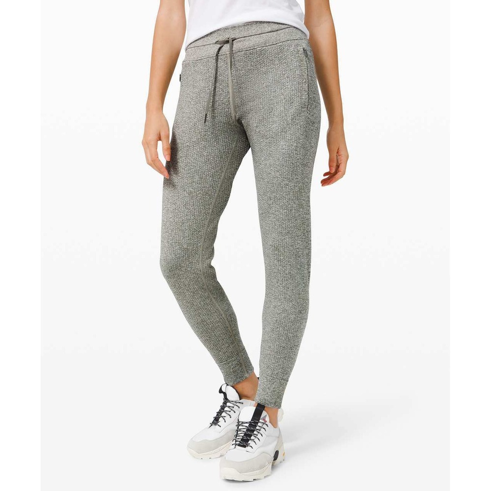 Lululemon Engineered Warmth Jogger‎ Grey/Sage Merino Wool Blend Women's Size 8